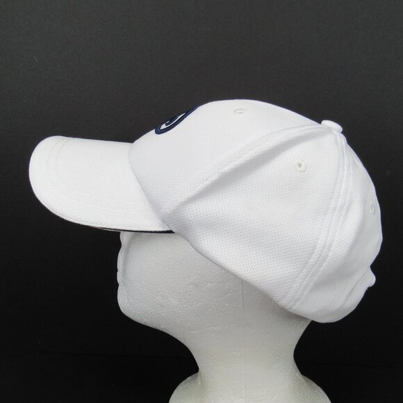 Disney Parks Embroidered Blue Logo Men's White Adjustable Strap Back Cap Hat - Picture 3 of 8